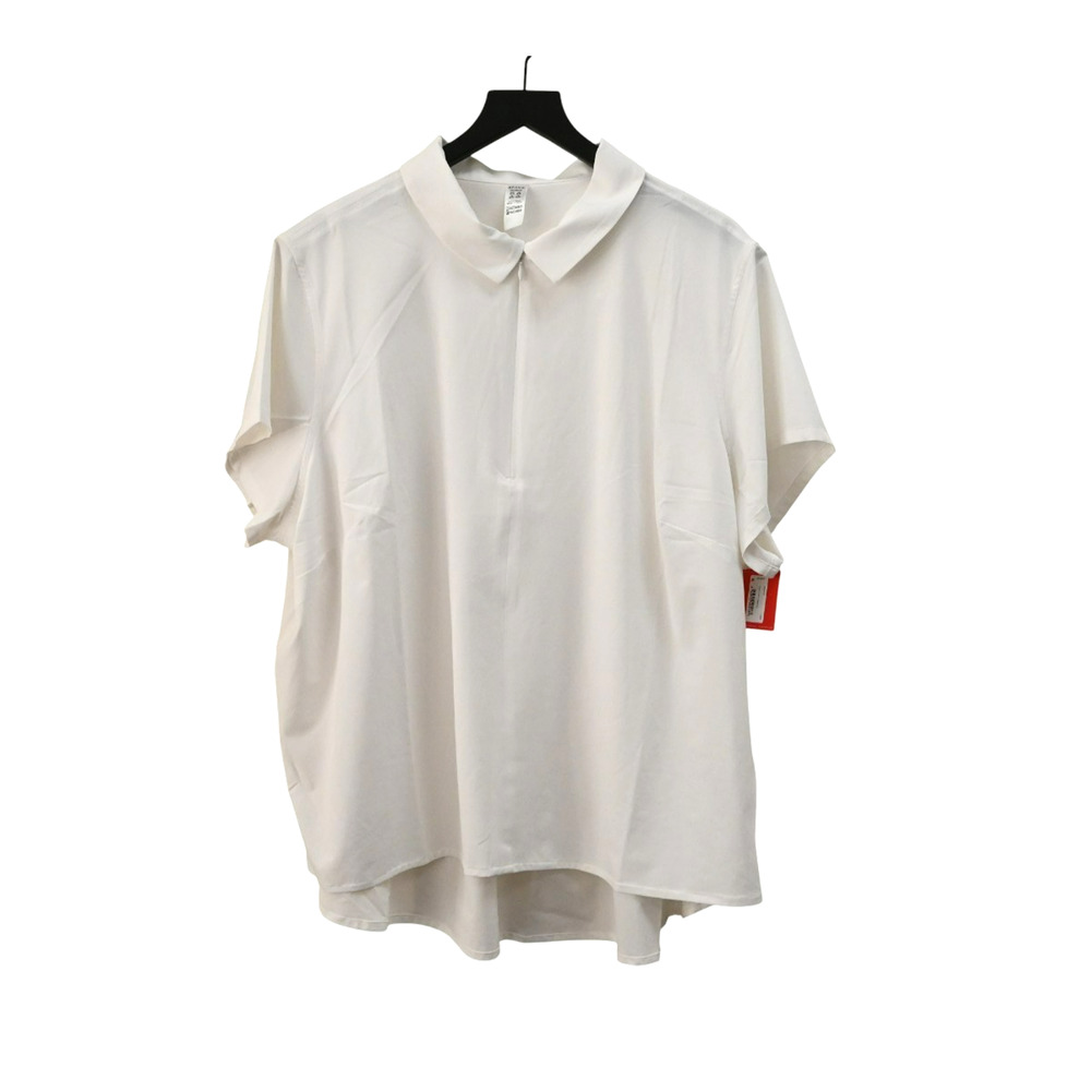 Spanx White Sunshine Short Sleeve Top Size 3X 50400R